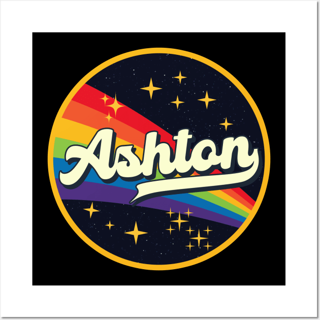 Ashton // Rainbow In Space Vintage Style Wall Art by LMW Art